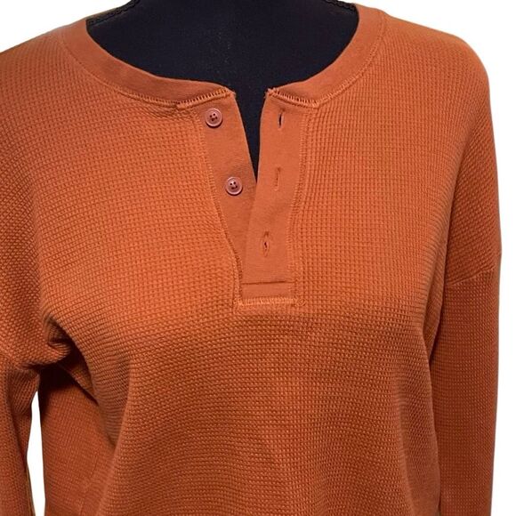 Everlane Organic Cotton Thermal Henley Top/Shirt - Picture 2 of 10